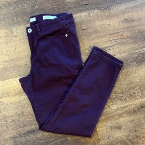 Burgundy Straight Leg J. Jill Denim